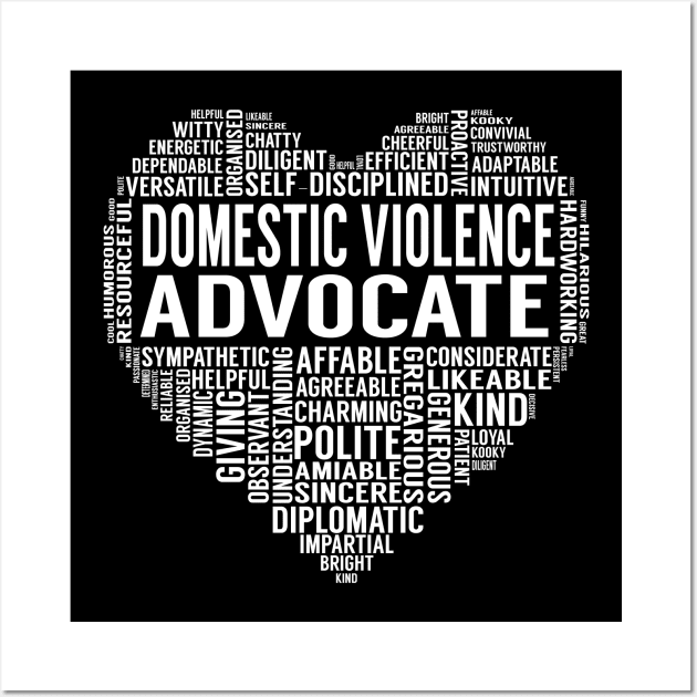 Domestic Violence Advocate Heart Wall Art by LotusTee